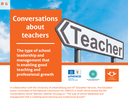 Conversations about teachers: Summary of sixth conversation